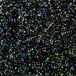 black w/multicolor glitter acrylic 1.25” (3.2 mm) thick, gloss finish
